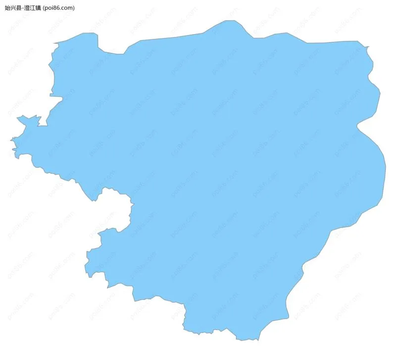 澄江镇边界地图