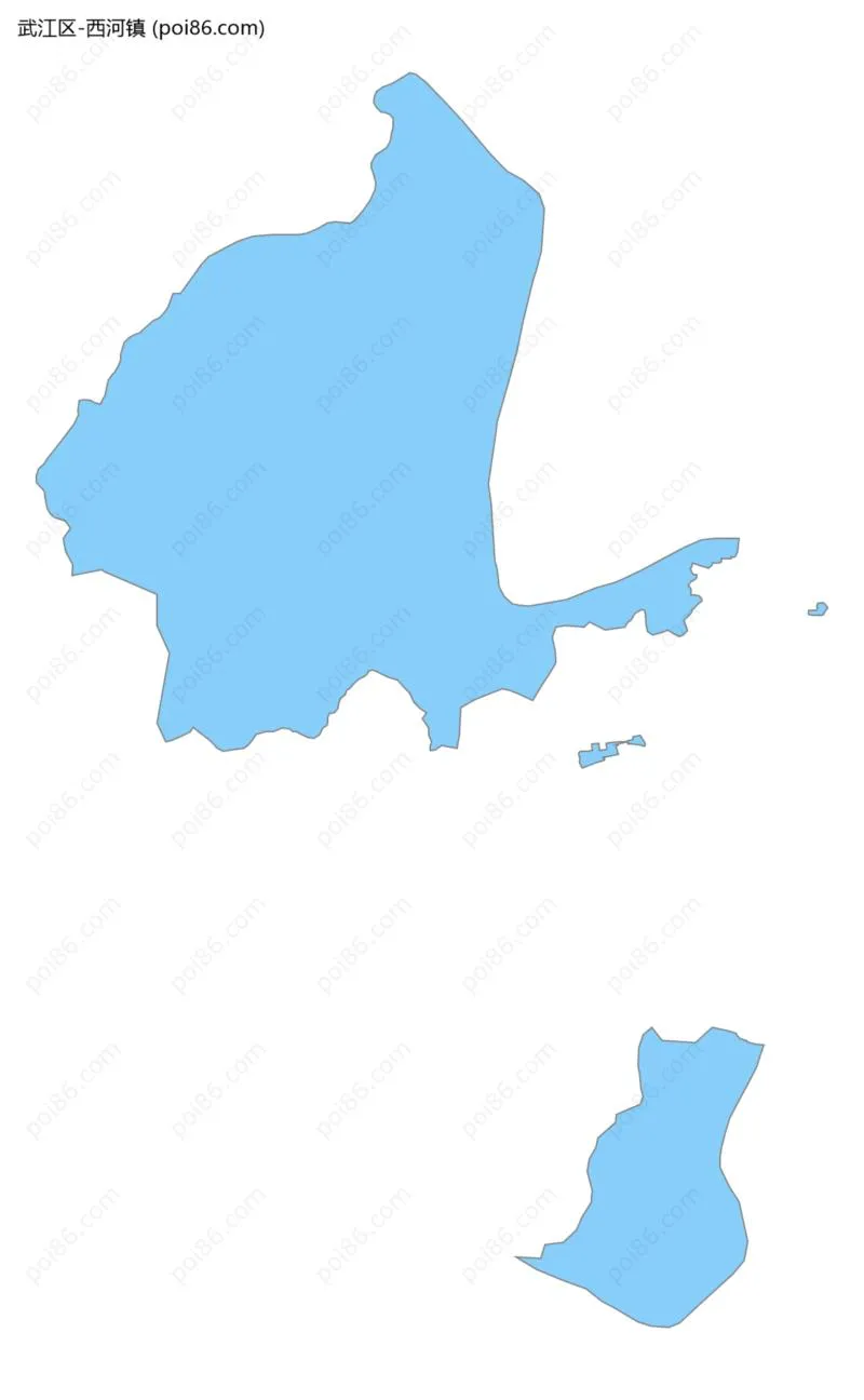 西河镇边界地图