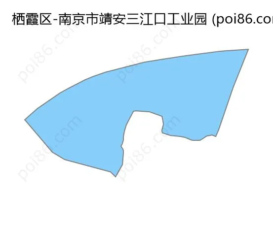 南京市靖安三江口工业园边界地图