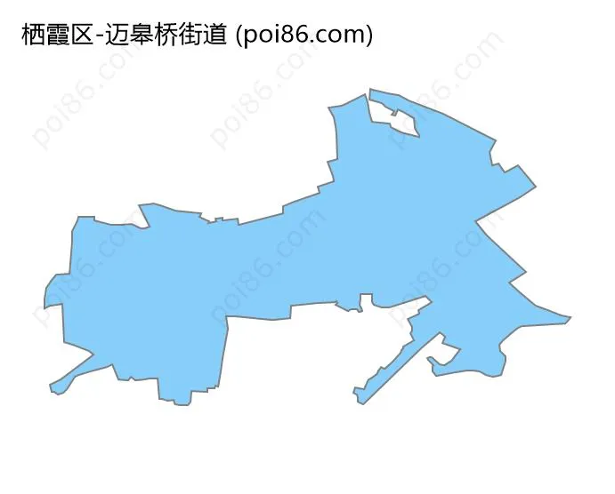 迈皋桥街道边界地图
