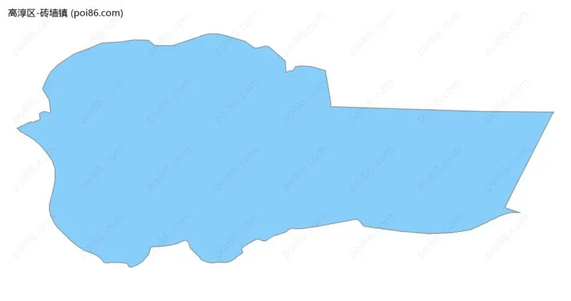 砖墙镇边界地图