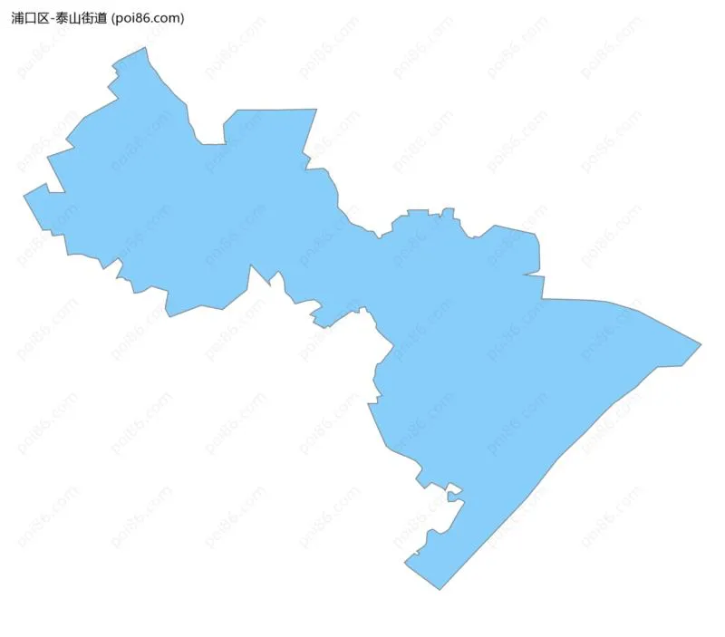 泰山街道边界地图