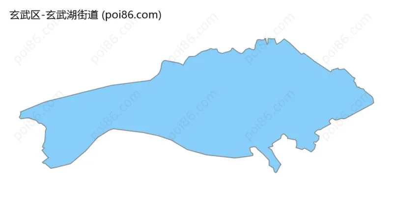 玄武湖街道边界地图
