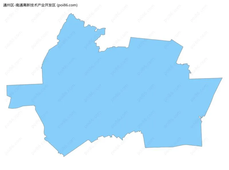 南通高新技术产业开发区边界地图