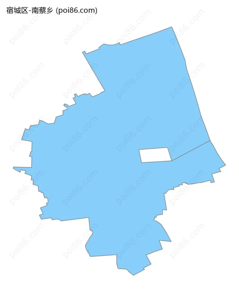 南蔡乡边界地图