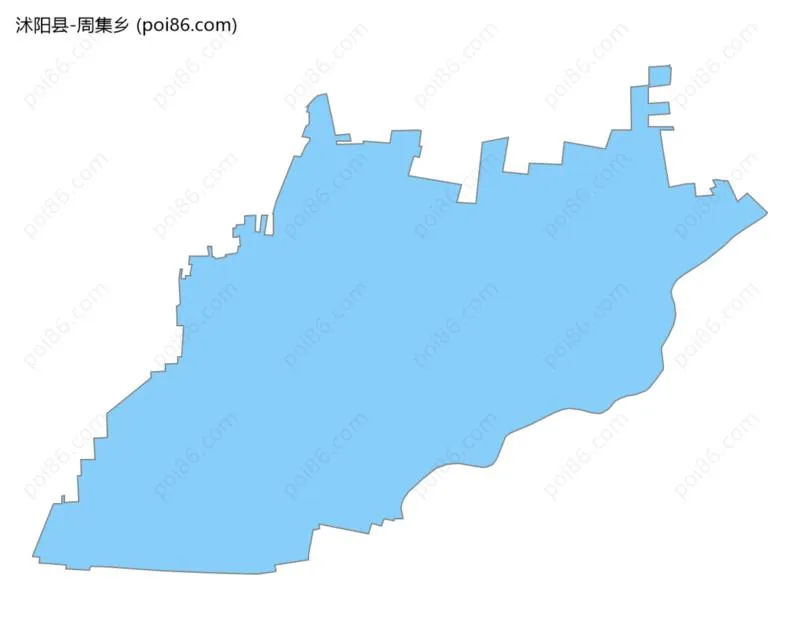 周集乡边界地图