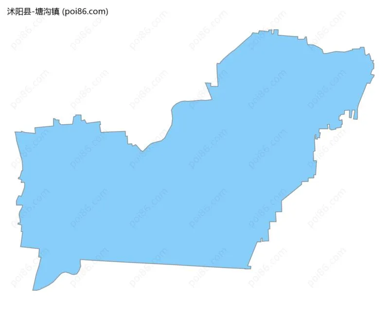 塘沟镇边界地图