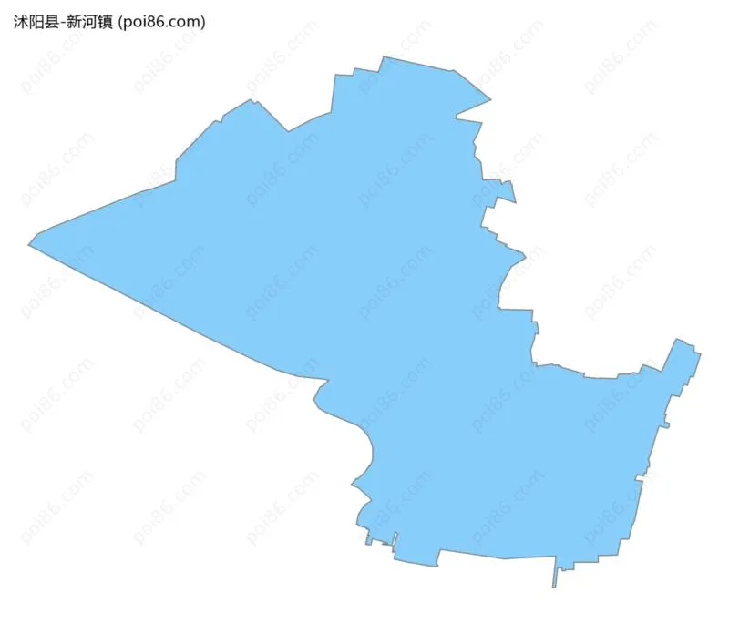 新河镇边界地图