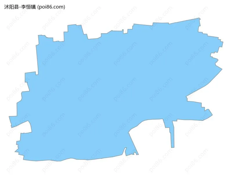 李恒镇边界地图