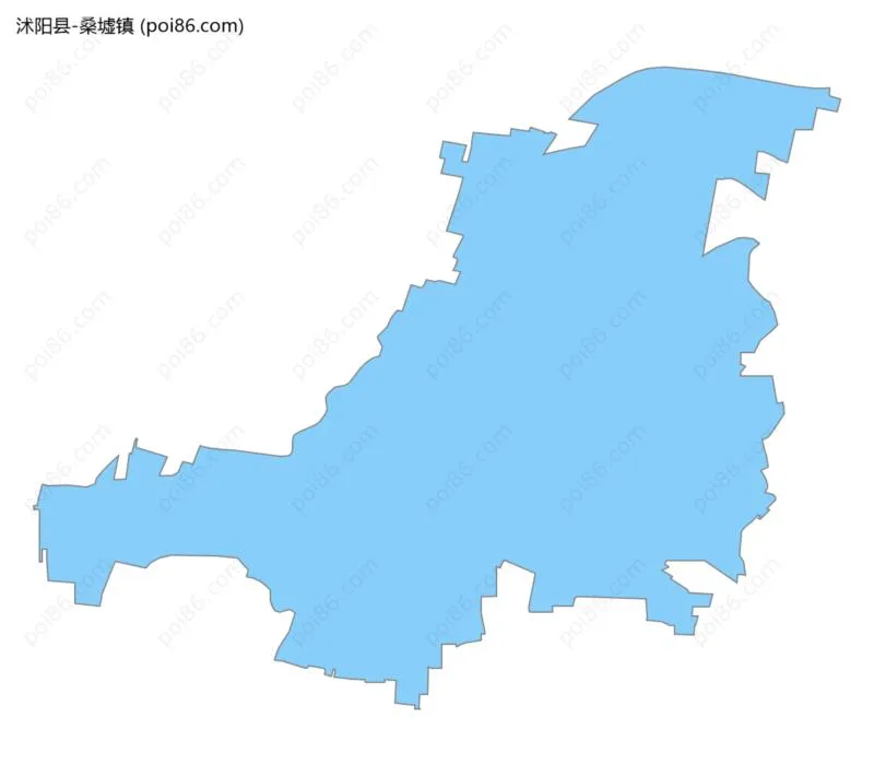 桑墟镇边界地图