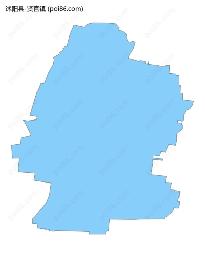 贤官镇边界地图