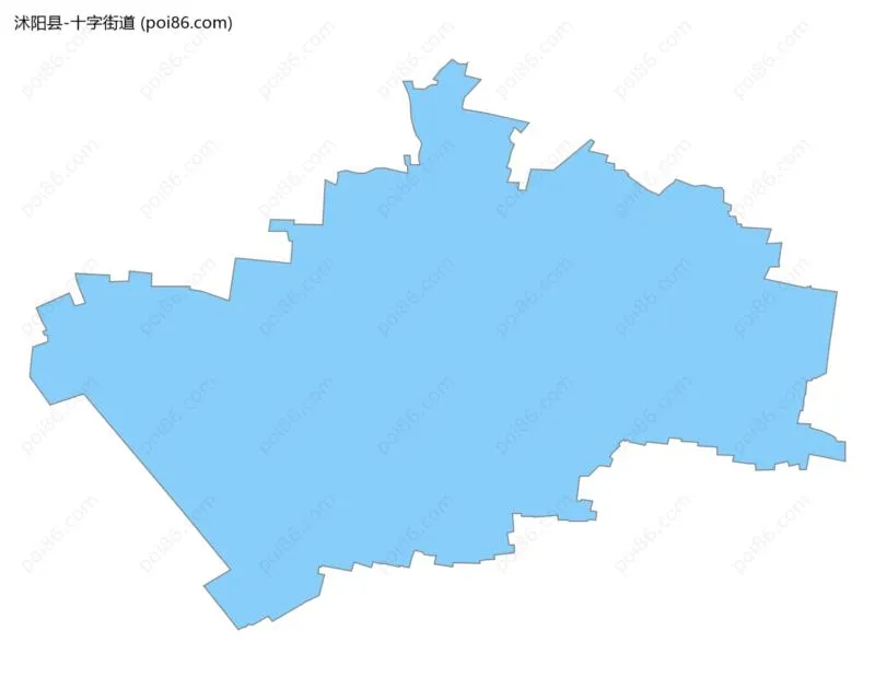 十字街道边界地图