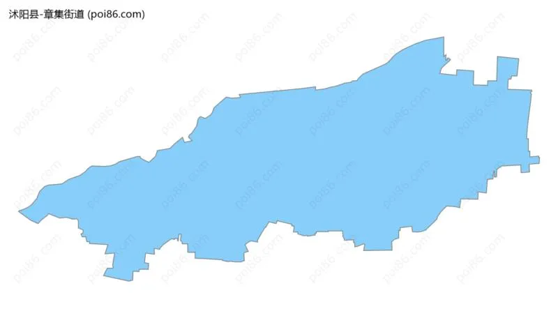 章集街道边界地图