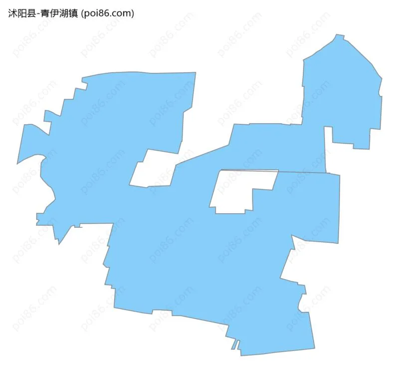 青伊湖镇边界地图
