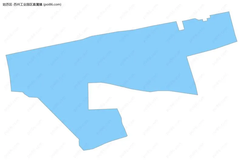 苏州工业园区直属镇边界地图