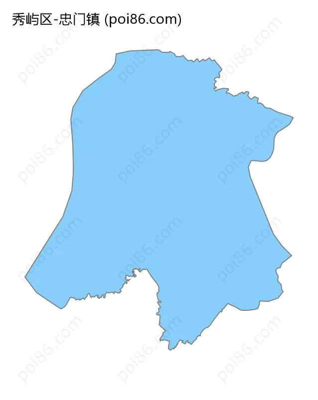 忠门镇边界地图