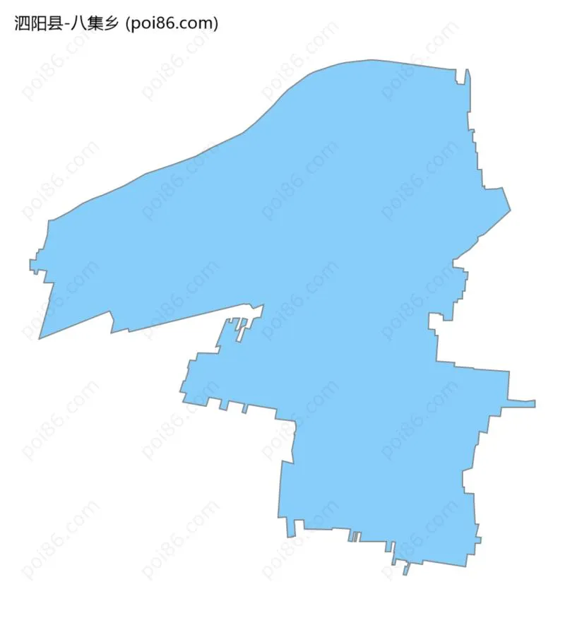 八集乡边界地图