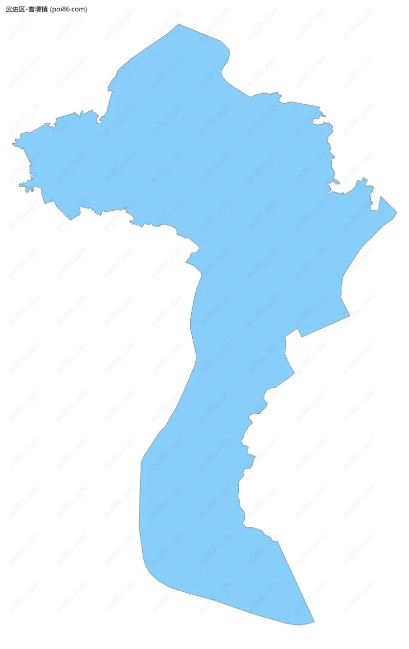 雪堰镇边界地图