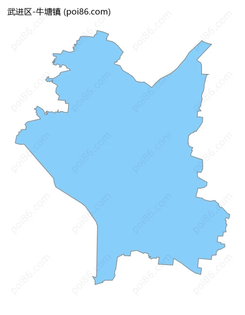 牛塘镇边界地图
