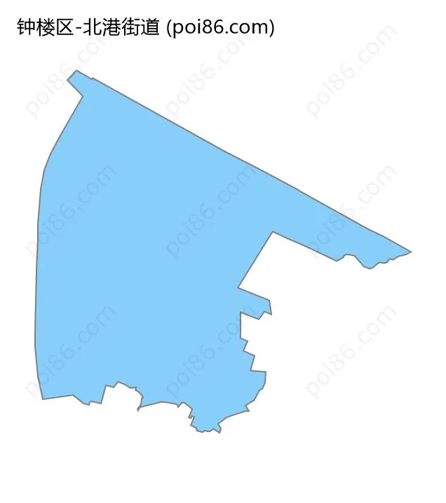北港街道边界地图