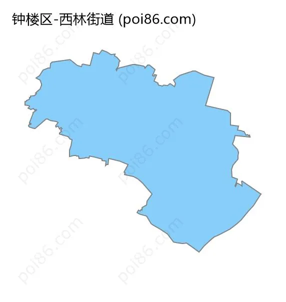 西林街道边界地图