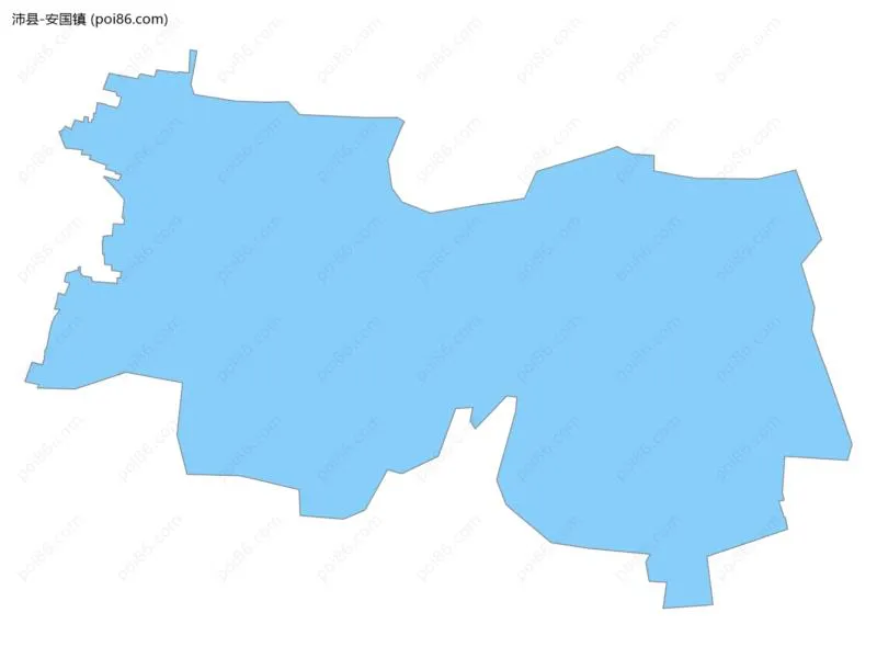 安国镇边界地图