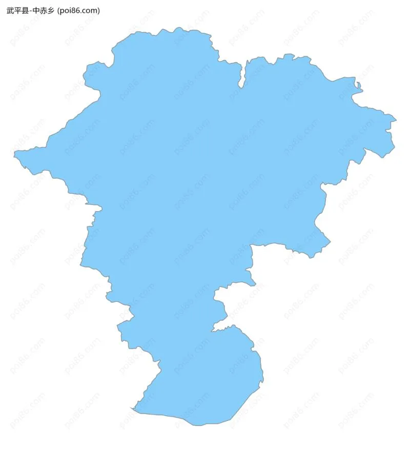 中赤乡边界地图