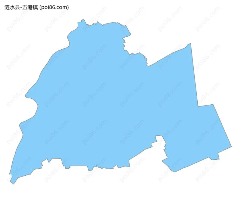 五港镇边界地图