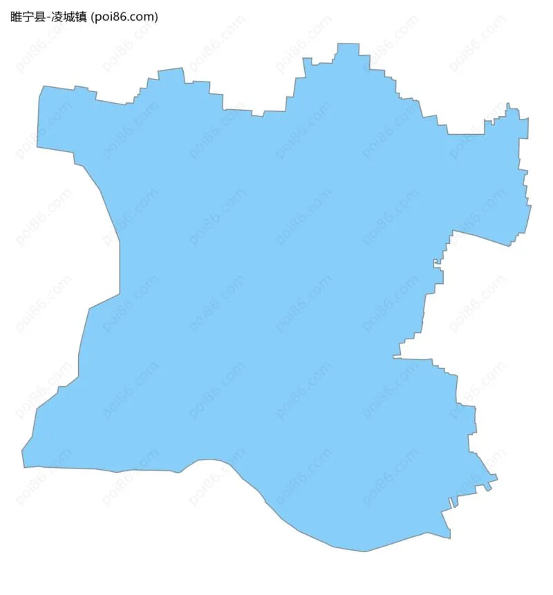 凌城镇边界地图