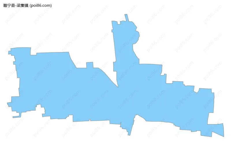 梁集镇边界地图