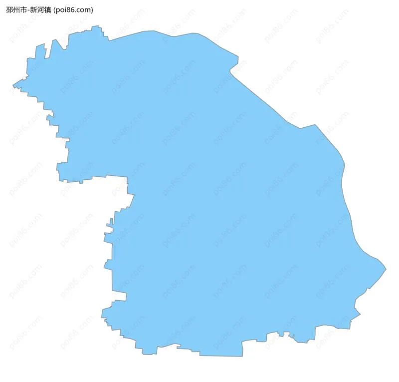 新河镇边界地图