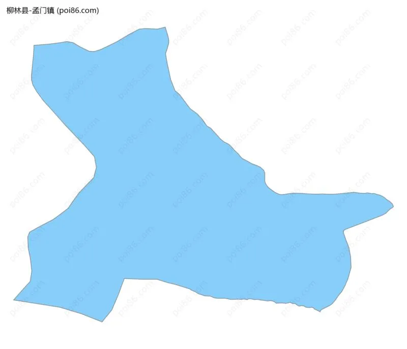孟门镇边界地图