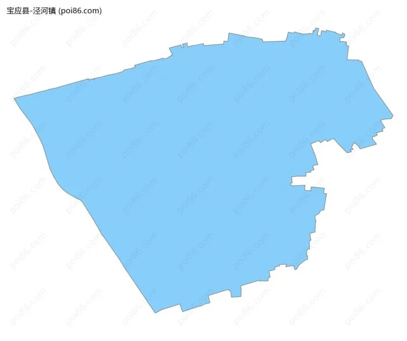 泾河镇边界地图