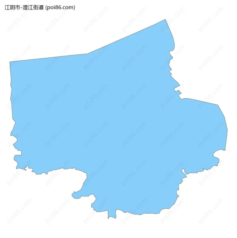 澄江街道边界地图