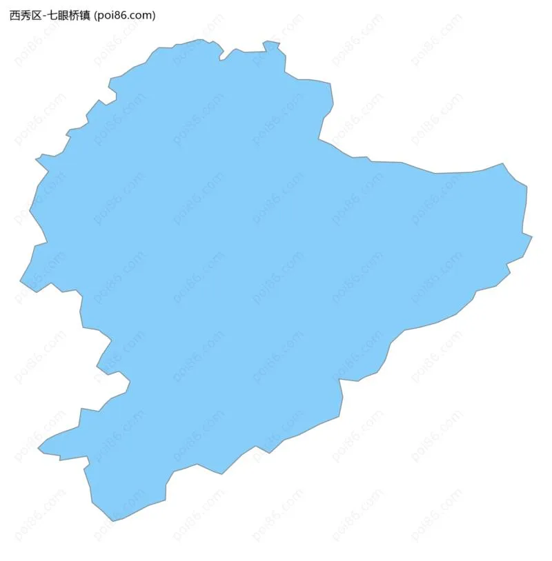 七眼桥镇边界地图