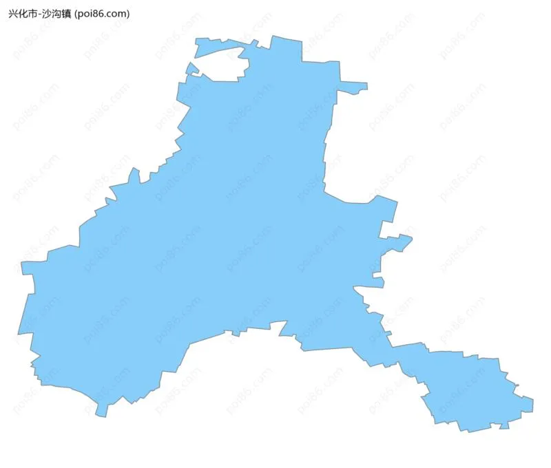 沙沟镇边界地图