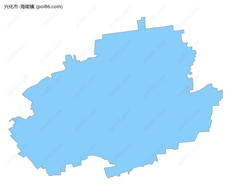 海南镇边界地图