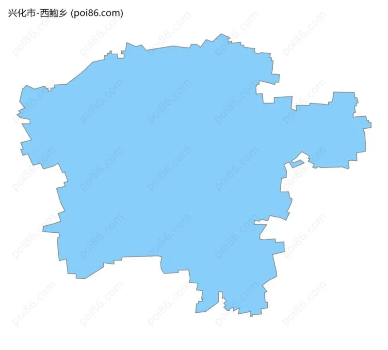 西鲍乡边界地图