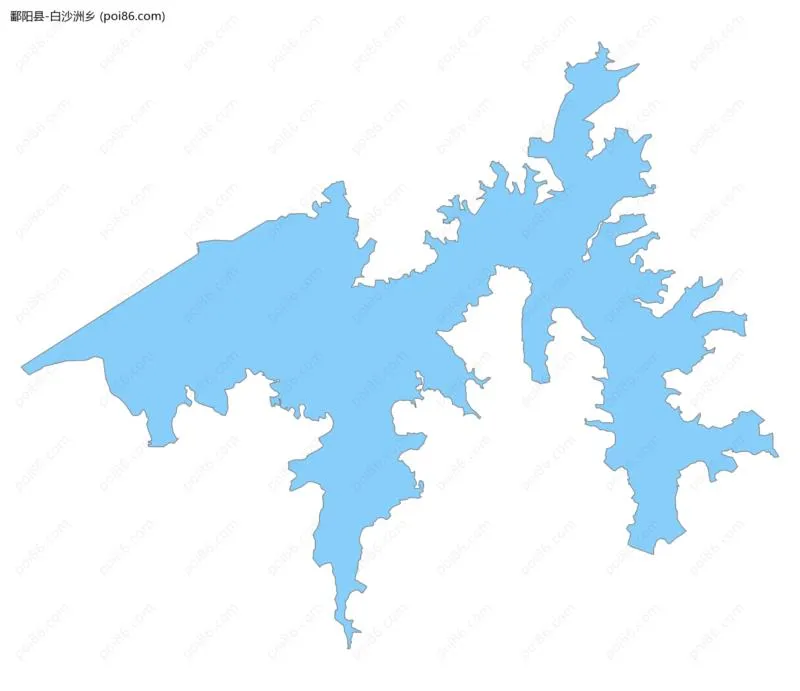 白沙洲乡边界地图