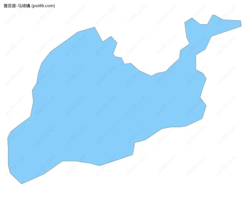 马场镇边界地图