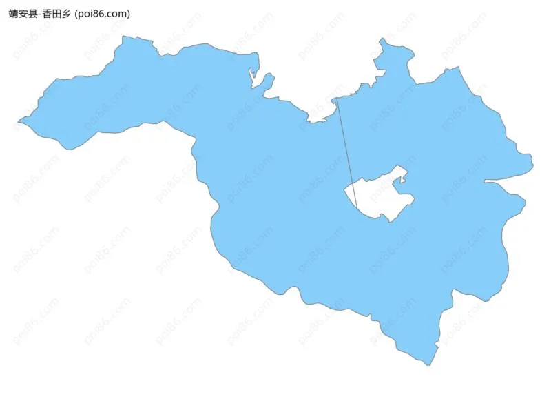 香田乡边界地图