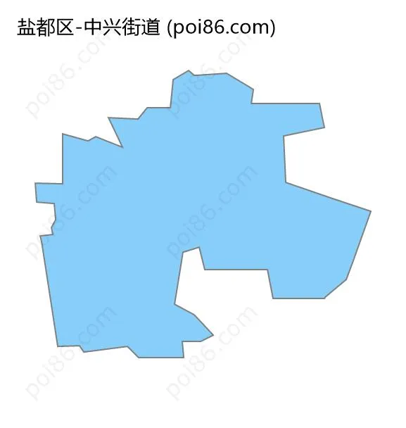中兴街道边界地图