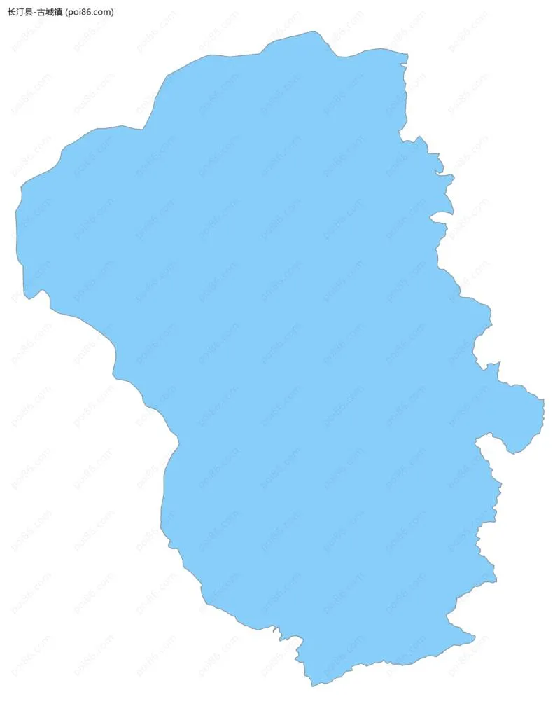 古城镇边界地图