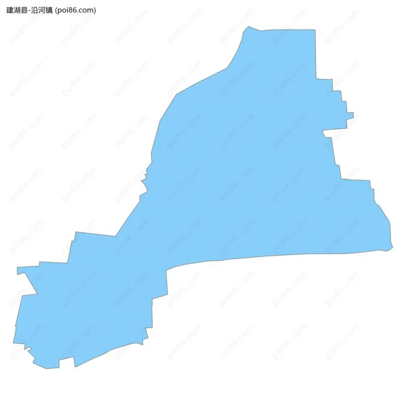 沿河镇边界地图