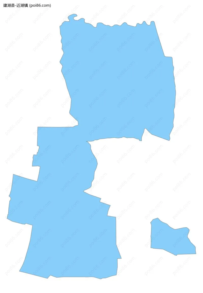 近湖镇边界地图
