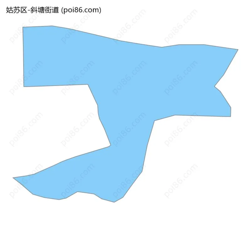 斜塘街道边界地图