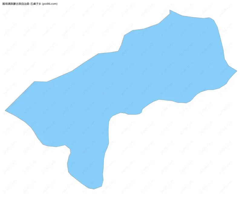 石桌子乡边界地图
