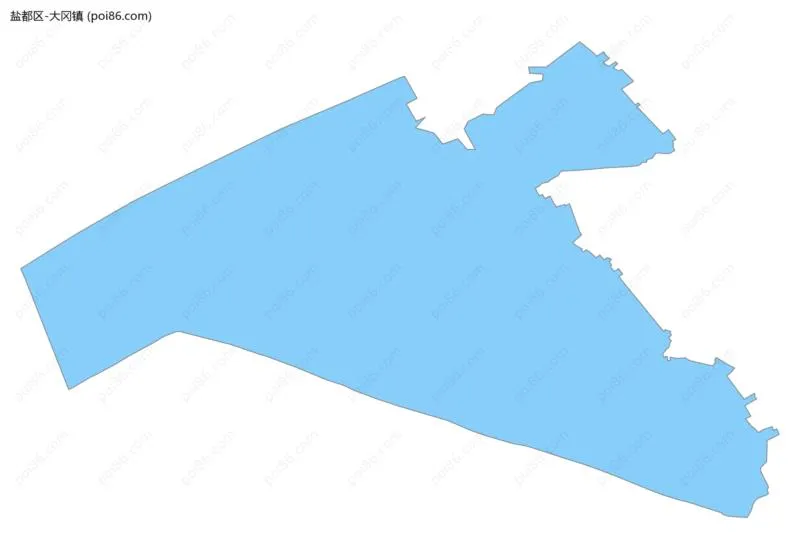 大冈镇边界地图