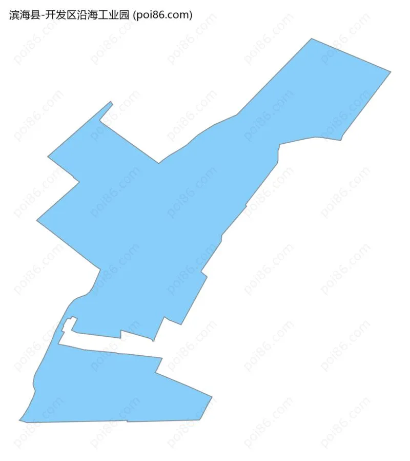 开发区沿海工业园边界地图