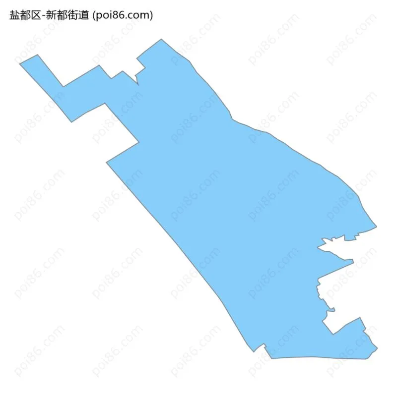 新都街道边界地图